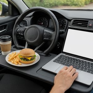 Steering Wheel Desk Car Organizer for Laptop Food and Work on the Go