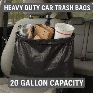 Heavy Duty Car Trash Bags 20 Gallon Capacity for Large Trash Items